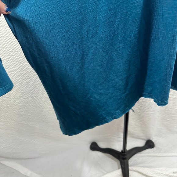 Terra & Sky Women's Size 3X  Slub Sharkbite Tunic Length Cowlneck Knit Top NWT - Picture 5 of 9